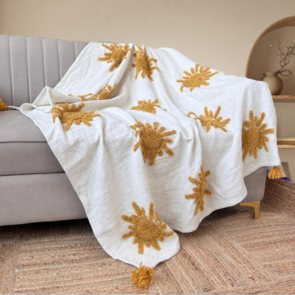 Boho Flower - Premium Sofa Throws